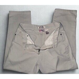 Vintage Bill Blass Easy Fit Cream Jeans Size 12p Straight Leg